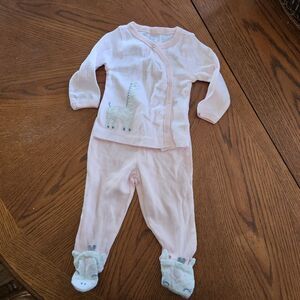 baby Girls Outfit Giraffe Pink Pants Carters Just One You Size 3m